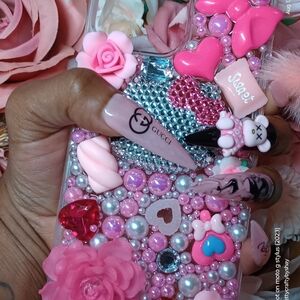 Pink Hk Blinged Phone Case Iphone13 Pro Max